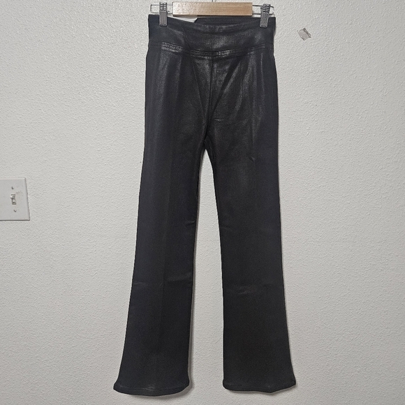 NWT Frame denim jet set crop mini boot coated chocolate brown pants - Picture 1 of 16